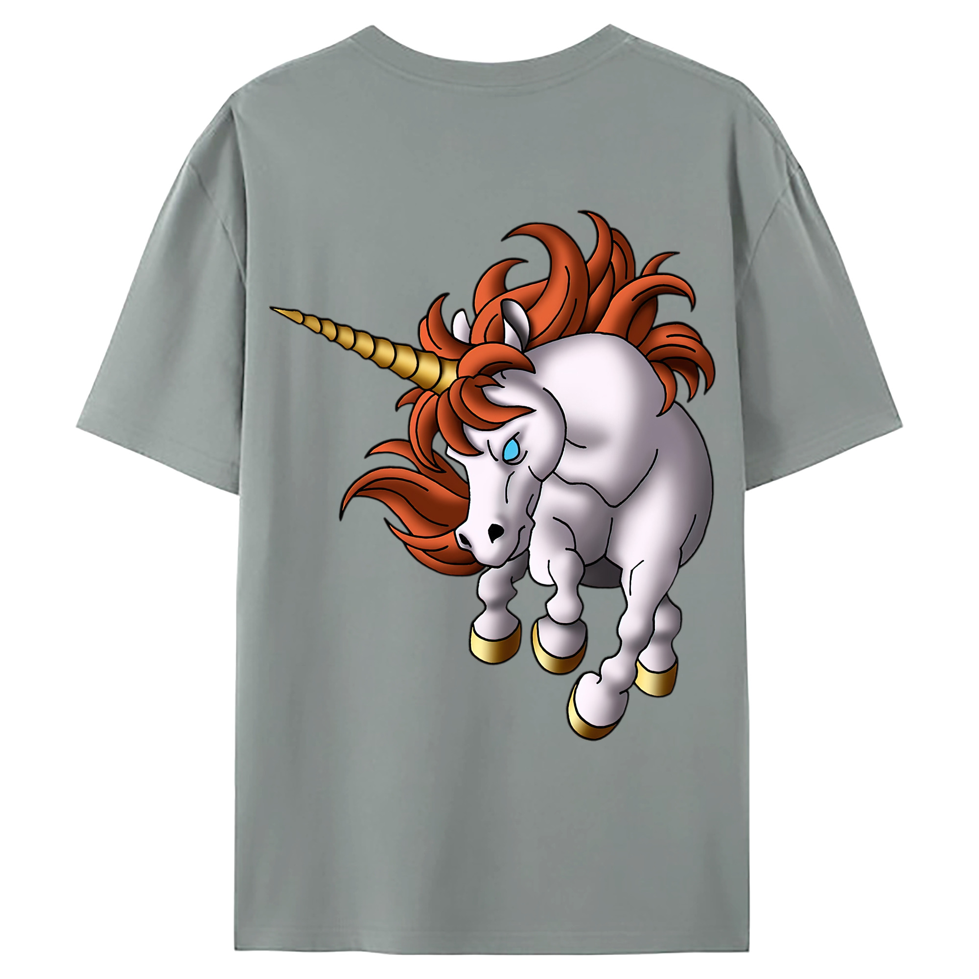 （画像用） ドラゴンクエスト Doragon Kuesuto Dragon Quest 綿100％ メンズ半袖Tシャツ（バックプリント） 通気性